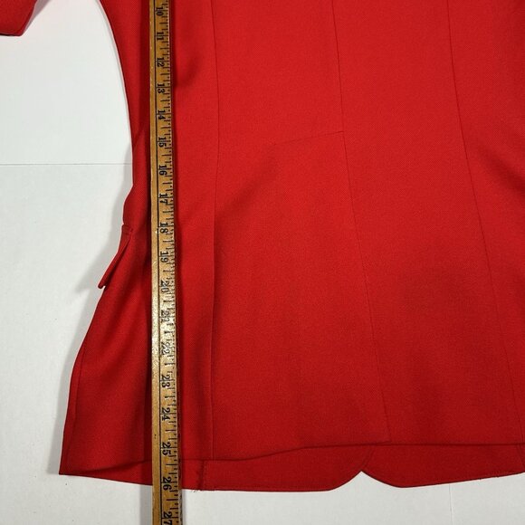 Vtg 70s Panhandle Slim Women 2pc Pants Suit Vibrant Red Western Sz 24/ M ? Flaw - Picture 10 of 16